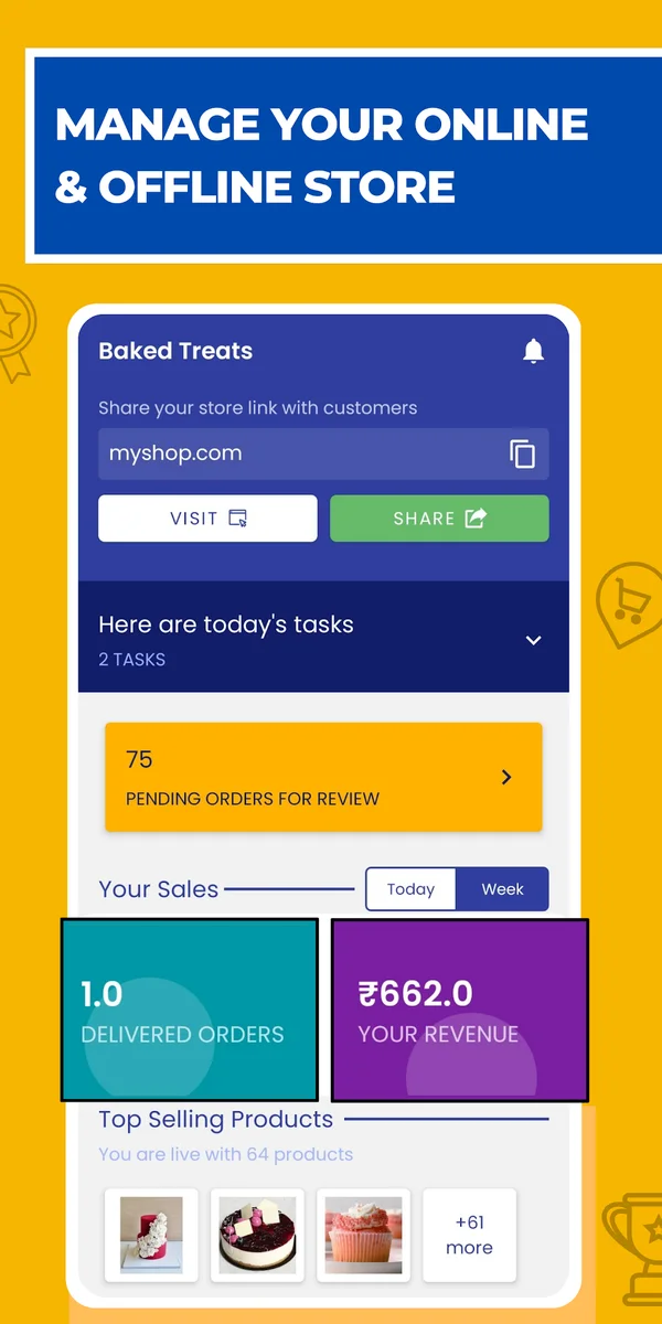 ZyadaShop store dashboard